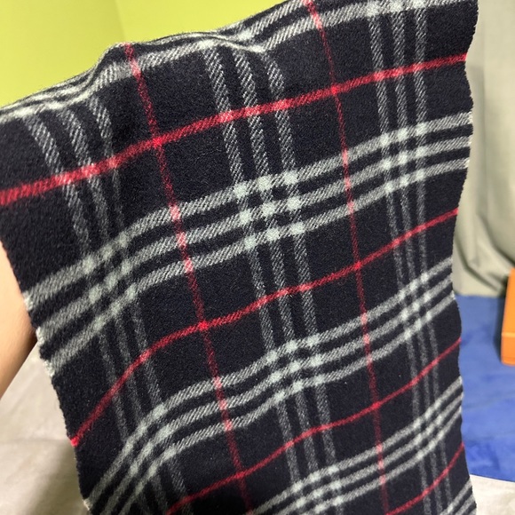 Authentic Burberrys Nova Check Long Scarf Blue - Picture 7 of 9